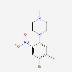 molecular formula C11H13BrFN3O2 B3038534 1-(4-溴-5-氟-2-硝基苯基)-4-甲基哌嗪 CAS No. 866135-67-3