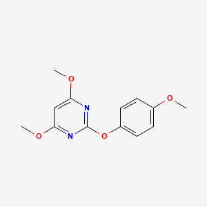 molecular formula C13H14N2O4 B3038539 4,6-Dimethoxy-2-(4-methoxyphenoxy)pyrimidine CAS No. 866136-43-8