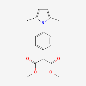 molecular formula C17H19NO4 B3038544 2-[4-(2,5-二甲基-1H-吡咯-1-基)苯基]丙二酸二甲酯 CAS No. 866137-11-3