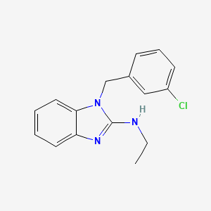 molecular formula C16H16ClN3 B3038546 1-(3-氯苄基)-N-乙基-1H-1,3-苯并咪唑-2-胺 CAS No. 866137-43-1