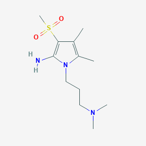 molecular formula C12H23N3O2S B3038551 1-[3-(二甲氨基)丙基]-4,5-二甲基-3-(甲基磺酰基)-1H-吡咯-2-胺 CAS No. 866142-45-2