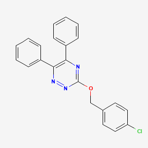 molecular formula C22H16ClN3O B3038564 3-[(4-氯苯基)甲氧基]-5,6-二苯基-1,2,4-三嗪 CAS No. 866149-91-9