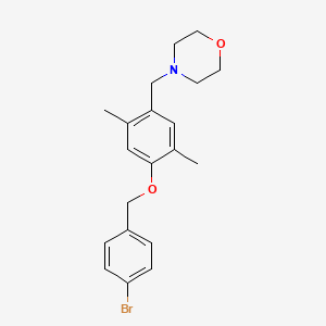 4-({4-[(4-Bromophenyl)methoxy]-2,5-dimethylphenyl}methyl)morpholine