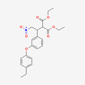 molecular formula C23H27NO7 B3038579 Diethyl 2-{1-[3-(4-ethylphenoxy)phenyl]-2-nitroethyl}malonate CAS No. 866154-80-5