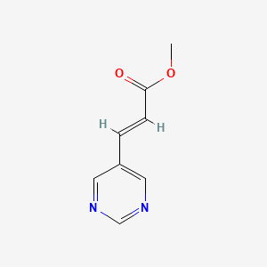 molecular formula C8H8N2O2 B3038585 (E)-甲基 3-(嘧啶-5-基)丙烯酸酯 CAS No. 866621-24-1