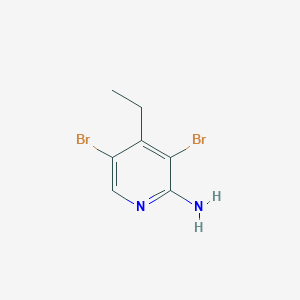 molecular formula C7H8Br2N2 B3038587 3,5-Dibromo-4-ethylpyridin-2-amine CAS No. 867131-58-6