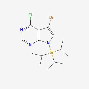 molecular formula C15H23BrClN3Si B3038605 5-Bromo-4-chloro-7-(triisopropylsilyl)-7H-pyrrolo[2,3-d]pyrimidine CAS No. 870706-51-7
