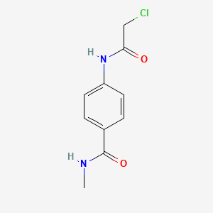 molecular formula C10H11ClN2O2 B3038611 4-[(氯乙酰)氨基]-N-甲基苯甲酰胺 CAS No. 871217-90-2