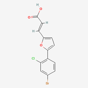 molecular formula C13H8BrClO3 B3038623 (2E)-3-[5-(4-bromo-2-chlorophenyl)furan-2-yl]prop-2-enoic acid CAS No. 874592-37-7