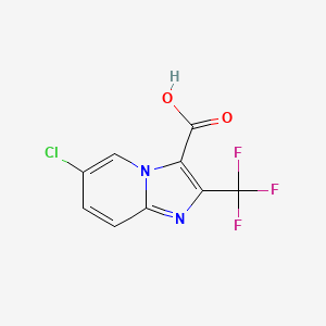 molecular formula C9H4ClF3N2O2 B3038627 6-氯-2-(三氟甲基)咪唑并[1,2-a]吡啶-3-羧酸 CAS No. 874830-60-1