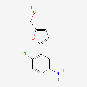 molecular formula C11H10ClNO2 B3038628 [5-(5-Amino-2-chlorophenyl)furan-2-yl]methanol CAS No. 874999-55-0