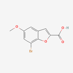 molecular formula C10H7BrO4 B3038631 7-溴-5-甲氧基苯并呋喃-2-羧酸 CAS No. 875830-98-1
