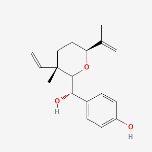 molecular formula C18H24O3 B3038640 4-[(S)-[(3S,6S)-3-Ethenyl-3-methyl-6-prop-1-en-2-yloxan-2-yl]-hydroxymethyl]phenol CAS No. 879290-97-8