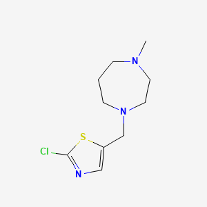 molecular formula C10H16ClN3S B3038651 1-[(2-氯-1,3-噻唑-5-基)甲基]-4-甲基-1,4-二氮杂环戊烷 CAS No. 882748-04-1