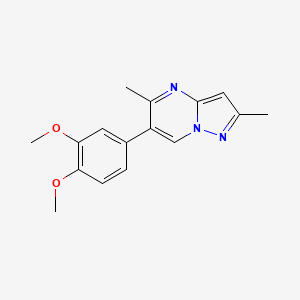 molecular formula C16H17N3O2 B3038652 6-(3,4-Dimethoxyphenyl)-2,5-dimethylpyrazolo[1,5-a]pyrimidine CAS No. 882748-11-0