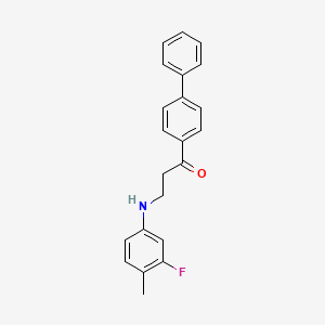 1-[1,1'-Biphenyl]-4-yl-3-(3-fluoro-4-methylanilino)-1-propanone