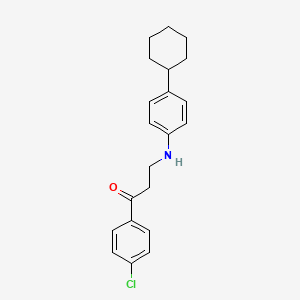 1-(4-Chlorophenyl)-3-(4-cyclohexylanilino)-1-propanone
