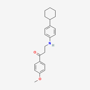 3-(4-Cyclohexylanilino)-1-(4-methoxyphenyl)-1-propanone