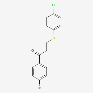 molecular formula C15H12BrClOS B3038663 1-(4-Bromophenyl)-3-[(4-chlorophenyl)sulfanyl]-1-propanone CAS No. 882748-87-0