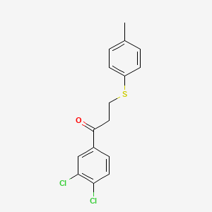molecular formula C16H14Cl2OS B3038664 1-(3,4-Dichlorophenyl)-3-[(4-methylphenyl)sulfanyl]-1-propanone CAS No. 882749-38-4