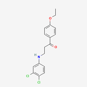 molecular formula C17H17Cl2NO2 B3038666 3-(3,4-Dichloroanilino)-1-(4-ethoxyphenyl)-1-propanone CAS No. 883794-23-8