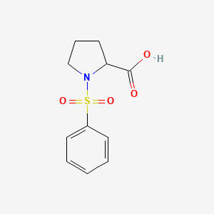 molecular formula C11H13NO4S B3038668 1-(苯磺酰)吡咯烷-2-羧酸 CAS No. 88425-47-2
