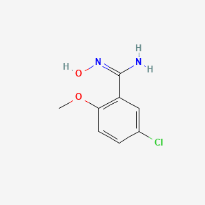 B3038669 5-chloro-N'-hydroxy-2-methoxybenzenecarboximidamide CAS No. 884982-76-7