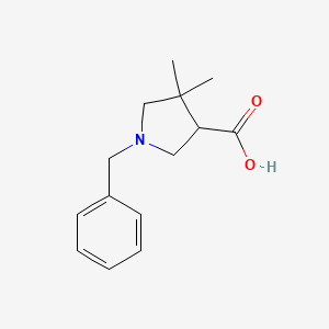 molecular formula C14H19NO2 B3038687 1-苄基-4,4-二甲基-吡咯烷-3-甲酸 CAS No. 885958-63-4