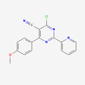 4-Chloro-6-(4-methoxyphenyl)-2-(2-pyridinyl)-5-pyrimidinecarbonitrile