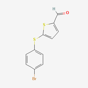 molecular formula C11H7BrOS2 B3038691 5-[(4-溴苯基)硫代]-2-噻吩甲醛 CAS No. 886361-55-3