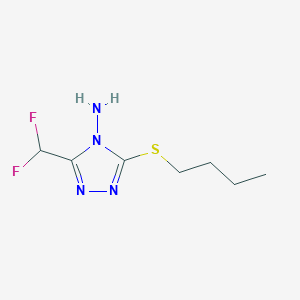molecular formula C7H12F2N4S B3038693 3-(丁基硫)-5-(二氟甲基)-4H-1,2,4-三唑-4-胺 CAS No. 886496-06-6