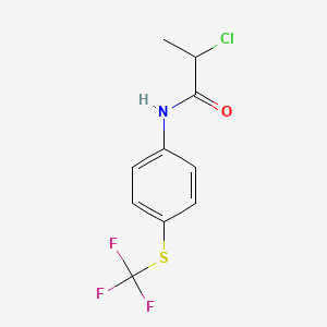 molecular formula C10H9ClF3NOS B3038700 2-Chloro-N-(4-trifluoromethylsulfanyl-phenyl)-propionamide CAS No. 886499-31-6