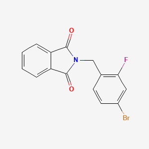 molecular formula C15H9BrFNO2 B3038704 2-[(4-溴-2-氟苯基)甲基]异吲哚-1,3-二酮 CAS No. 886761-90-6