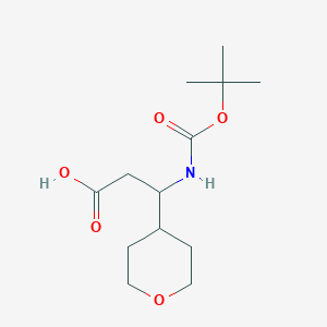 molecular formula C13H23NO5 B3038711 3-(Boc-amino)-3-(4-tetrahydropyranyl)propanoic acid CAS No. 887588-90-1