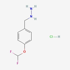 molecular formula C8H11ClF2N2O B3038712 [4-(Difluoromethoxy)benzyl]hydrazine hydrochloride CAS No. 887596-65-8