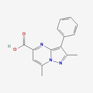 molecular formula C15H13N3O2 B3038713 2,7-Dimethyl-3-phenylpyrazolo[1,5-a]pyrimidine-5-carboxylic acid CAS No. 887833-47-8