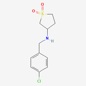 molecular formula C11H14ClNO2S B3038714 3-{[(4-Chlorophenyl)methyl]amino}thiolane-1,1-dione CAS No. 887833-57-0