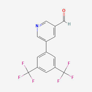 5-[3,5-Bis(trifluoromethyl)phenyl]-3-pyridinecarbaldehyde