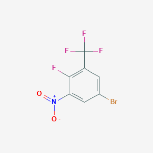 molecular formula C7H2BrF4NO2 B3038720 苯，5-溴-2-氟-1-硝基-3-(三氟甲基)- CAS No. 889459-12-5