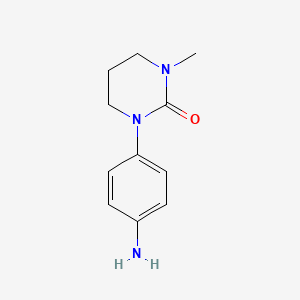 molecular formula C11H15N3O B3038731 1-(4-Aminophenyl)-3-methyl-1,3-diazinan-2-one CAS No. 890825-35-1