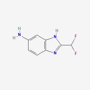 molecular formula C8H7F2N3 B3038733 2-(二氟甲基)-1H-苯并[d]咪唑-5-胺 CAS No. 891831-55-3