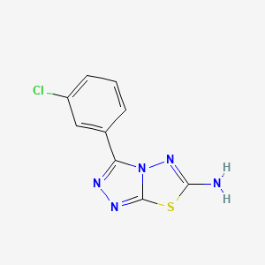molecular formula C9H6ClN5S B3038735 3-(3-Chlorophenyl)-[1,2,4]triazolo[3,4-b][1,3,4]thiadiazol-6-amine CAS No. 893643-51-1
