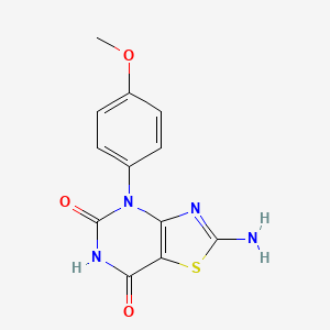 2-amino-4-(4-methoxyphenyl)thiazolo[4,5-d]pyrimidine-5,7(4H,6H)-dione