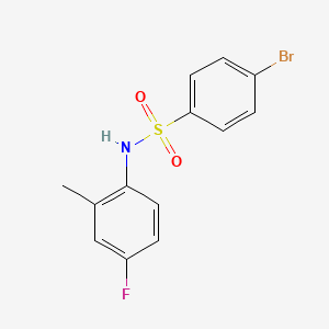 molecular formula C13H11BrFNO2S B3038758 4-溴-N-(4-氟-2-甲基苯基)苯磺酰胺 CAS No. 899228-13-8