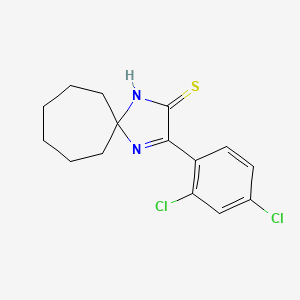 molecular formula C15H16Cl2N2S B3038762 3-(2,4-Dichlorophenyl)-1,4-diazaspiro[4.6]undec-3-ene-2-thione CAS No. 899912-56-2