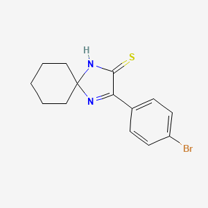 molecular formula C14H15BrN2S B3038763 3-(4-Bromophenyl)-1,4-diazaspiro[4.5]dec-3-ene-2-thione CAS No. 899935-98-9