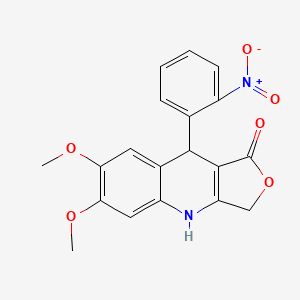 6,7-dimethoxy-9-(2-nitrophenyl)-4,9-dihydrofuro[3,4-b]quinolin-1(3H)-one