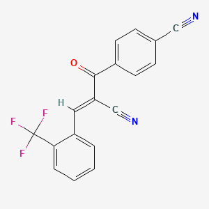 4-{(E)-2-cyano-3-[2-(trifluoromethyl)phenyl]-2-propenoyl}benzenecarbonitrile