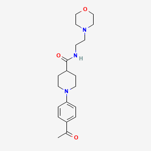 1-(4-acetylphenyl)-N-(2-morpholinoethyl)-4-piperidinecarboxamide