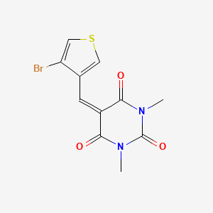 molecular formula C11H9BrN2O3S B3038774 5-[(4-溴-3-噻吩基)亚甲基]-1,3-二甲基-2,4,6(1H,3H,5H)-嘧啶三酮 CAS No. 900019-37-6